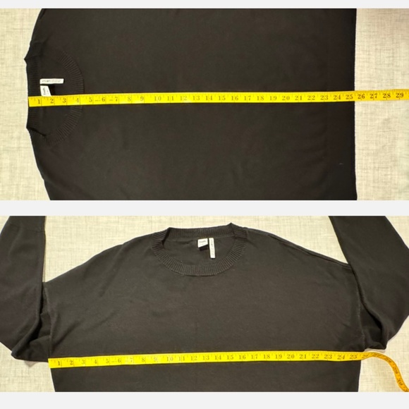 Twik by Simons Knit Crew Neck XL BUNDLE 1-Black+ 1 White Drop Shoulder Basics - Picture 7 of 10